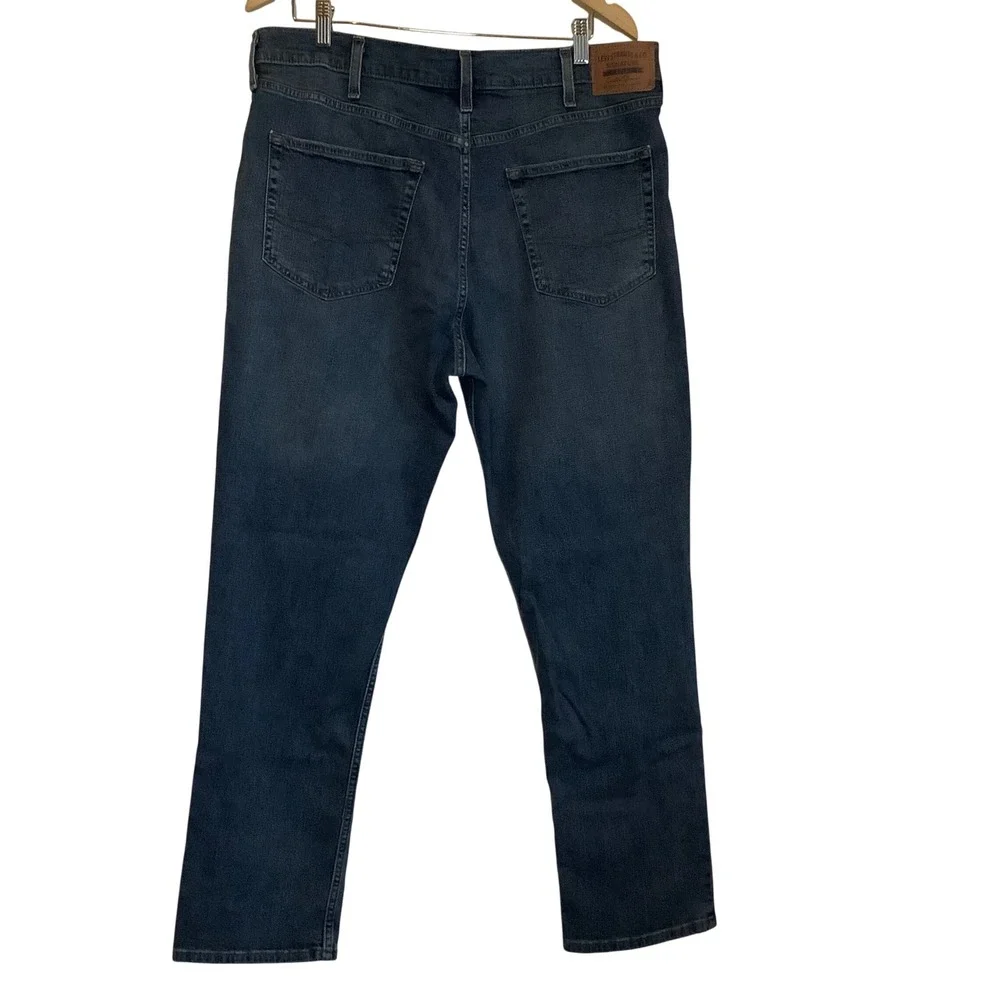 Levi Strauss Signature Gold‎ Slim Mens Jeans Dark Wash Blue Denim Stretch 40x30